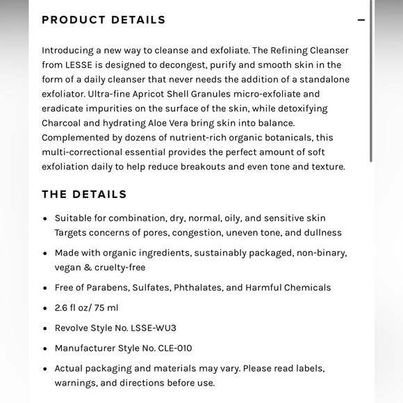 🌱 LESSE Refining CLEANSER 🌱 - Picture 3 of 7